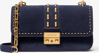 Michael Kors Tribeca Small Studded Suede Shoulder Bag