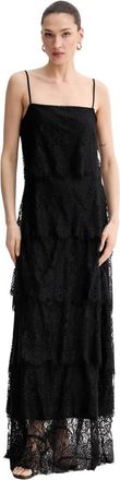 Aniye By Lange Jurk Silva - Dames - Avondkleed - Zwart - M - Polyester - Kleedjes