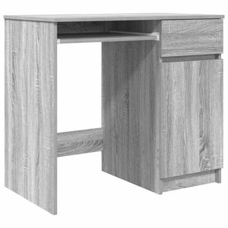 Berkfield Home Desk Grey Sonoma 86x49x76 cm Engineered Wood | Size: 86 x 49 x 76 cm