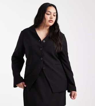 Only Blazer strutturato nero in coordinato