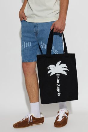 Palm Angels Logo Tote Bag, Mens, Black