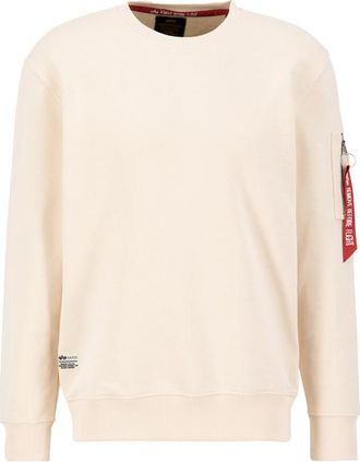 Alpha Industries Alpha Industries Mens USN Blood Chit Sweatshirt - Off-White - Size Medium