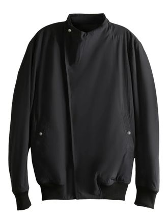 Rick Owens asymmetrical bomber jacket - women - Fabric - 40 - Black