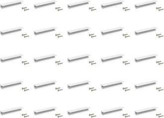 Emuca Emuca - Lote De 25 Tiradores Para Mueble Glasgow, L84mm, Intereje 64mm, Aluminio, Anodizado Mate