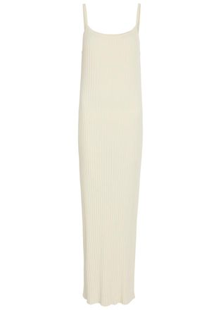 Giuliva Heritage Collection Lizzie Ribbed-knit Maxi Dress - Ivory - 38 (UK6 / XS)
