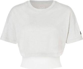 super.natural Crop Tee Merinoshirt f&uuml;r Damen | wei&szlig;