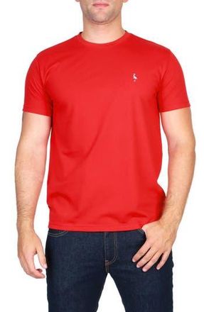 Tailorbyrd Vibrant Crewneck M&eacute;lange Cotton Blend T-Shirt in Stoplight Red at Nordstrom Rack, Size X-Large