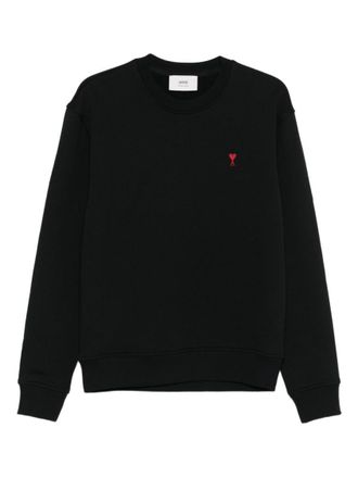 Ami Black Crewneck Logo Sweatshirt