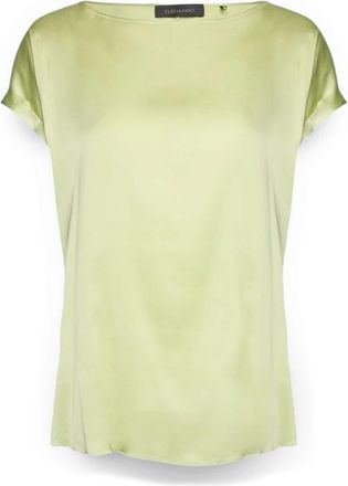 Elena Miro Satin Blouse - Dames - Blouses - Geel - L - Overhemden