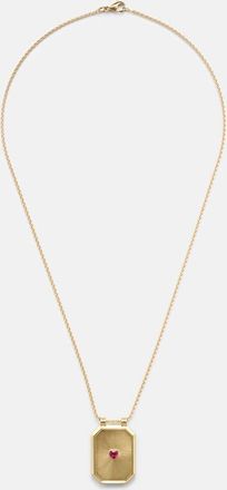 Marie Lichtenberg Love 18kt gold pendant necklace with ruby