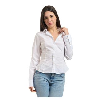 Guess Shirts, female, White, Size: 2XL Slim Fitted Shirt