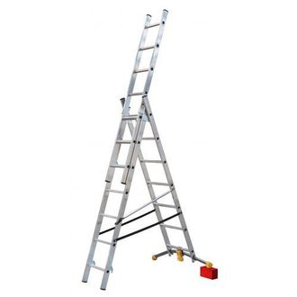 Hailo 1420-801-escalera Combinada De 3 Tramos Con Estabilizador Curvo Hobbylot (3x7)