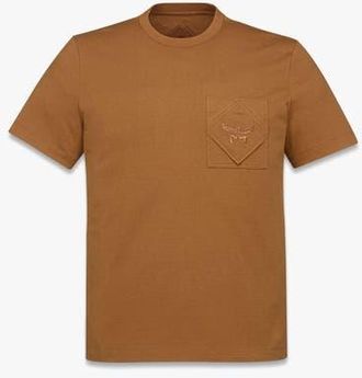 MCM Essential Logo Pocket T-Shirt in Organic Cotton in Cognac at Nordstrom, Size Xx-Large