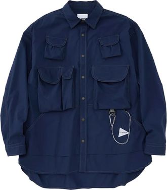 And Wander Overhemd met opgestikte zak - Blauw