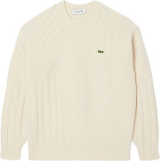 Lacoste Kabelgebreide pullover - Beige