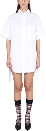 Thom Browne Womens Mini Chemiser Dress - White Cotton - Size EU 40 (Womens)
