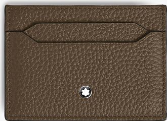 Montblanc Kartenetui aus Leder Soft Grain 5cc Noisette