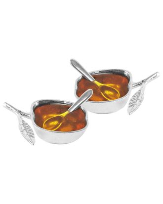 Alice Pazkus Set Of 2 Salt/Honey Dishes