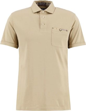 Barbour Tops, Heren, Beige, XL, Katoen, Corpatch Tailored Polo Shirt