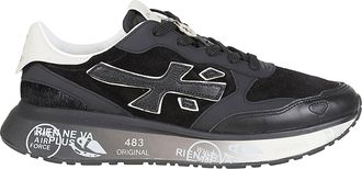 Premiata Black Lauryn Calf Leather Sneakers