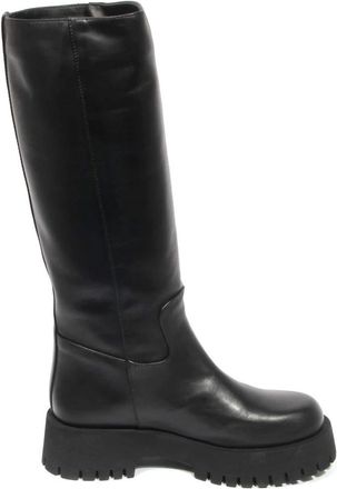 Maliparmi Hoge Laarzen - Dames - Hoge Laarzen - Zwart - 40 EU - Leer - Schoenen