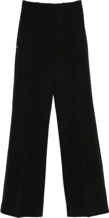 Sportmax Wijde broek - Dames - Wijde Broeken - Zwart - M - Broeken