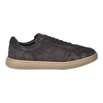 Baldinini Schoenen, Heren, Grijs, 44 EU, Grey suede leather trainers