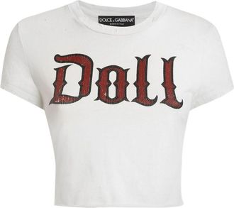 Dolce & Gabbana Womens Jersey T-Shirt With Print