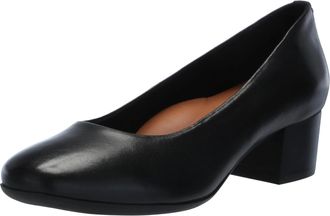 Softwalk Softwalk Lynn Pump Womens Black Leather Arch Support Block Heel ZOGG3537