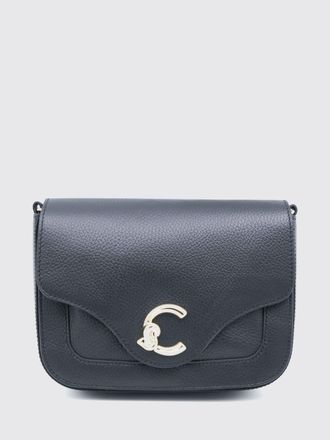 Coccinelle C-Me Mini Pebbled Leather Crossbody Bag with Flap Closure