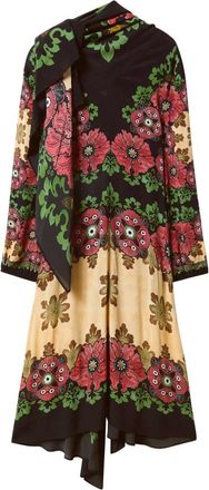 La DoubleJ Karis floral-print asymmetric dress - Black