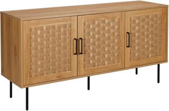 Oviala Credenza rettangolare scandinava a 3 ante L150 cm in legno