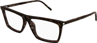 Saint Laurent Optical Frame - Heren - Brillen - Bruin - 57 MM - Leer - Accessoires