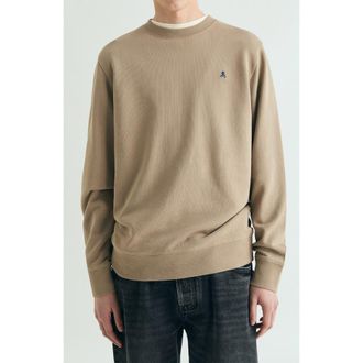 Scalpers Contrast embroidered sweatshirt in Darkcamel at Nordstrom, Size X-Small