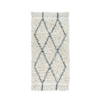 Lorena Canals Alfombra lavable de lana blanca 80x140 cm