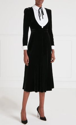 Temperley London Pompidou Bib Dress in Black at Nordstrom, Size 6