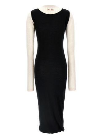 Marni Wool Multi-Layered Dress - Black