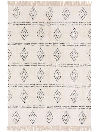 benuta Alfombra de algod&oacute;n lavable crema 160x230