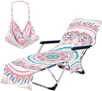 OEM Funda Para Silla De Playa Bohemia Con Bolsillos Laterales, Gruesa Y De Secado R&aacute;pido, Piscina, Jard&iacute;n, Playa, Hotel, Antideslizante (rosa)