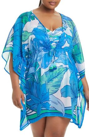 Bleu Rod Beattie Semisheer Cover-Up Caftan in Cool at Nordstrom, Size 2 X