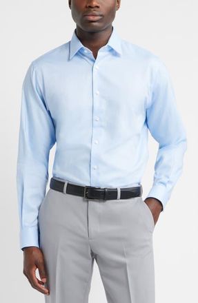 Nordstrom Traditional Fit Cotton Oxford Non-Iron Dress Shirt in Blue- White Royal Oxford at Nordstrom, Size 16.5
