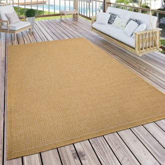 Paco Home Paco Home - Alfombra Interior Y Exterior Balcon Terraza Alfombra Cocina Lisa Moderna 160x220 Cm