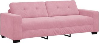 vidaXL Sofa Pink 221 x 78 x 80 cm Fabric vidaXL