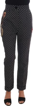 Dolce & Gabbana Slim-fit Broeken - Dames - Slim Fit Broeken - Zwart - M - Pailletten - Broeken