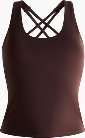 H&M Sport-Tanktop mit SoftMove - Warmes Braun