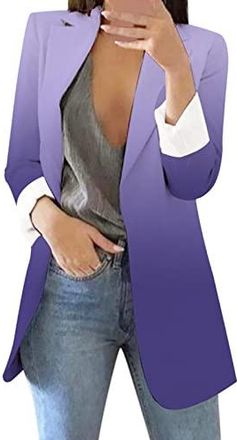 Blazer Femme En Velours Boutonné - Manches Longues, Coupe Ajustée, Décontracté Pour Bureau Ou Sortie - 6