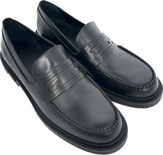 Fendi Fendi Mens Calfskin Leather Frame Slip-On Loafer (Authentic Pre-Loved)