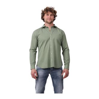 Tintoria Mattei Overhemden, Heren, Groen, XL, Katoen, Camicia