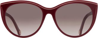 Carolina Herrera Brown Gradient Cat Eye Ladies Sunglasses HER 0142/S 0R9S/HA 56