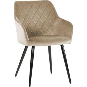 OEM Silla Milton Tapizada En Terciopelo Beige